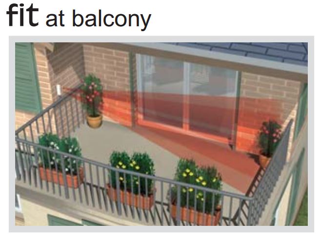 Optex FTN-R Fit at balcony