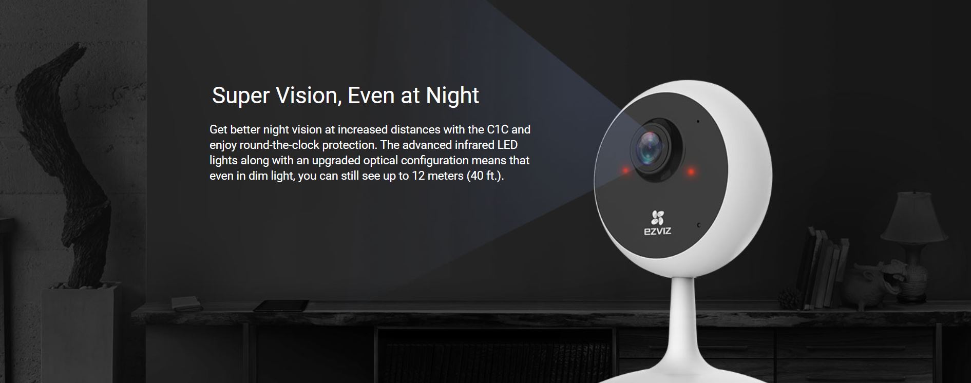 EZVIZ HD Resolution Indoor Wi-Fi Camera C1C